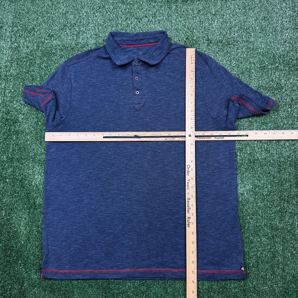 Nat Nast Polo Shirt Men's Size L Blue Short Sleeve Collared Knit Preppy Casual - Picture 4 of 7